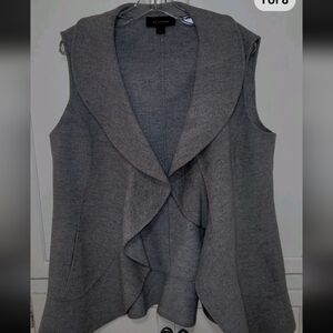 ST JOHN Open Front Tulip Flare Cashmere Angora Blend, Sz 12